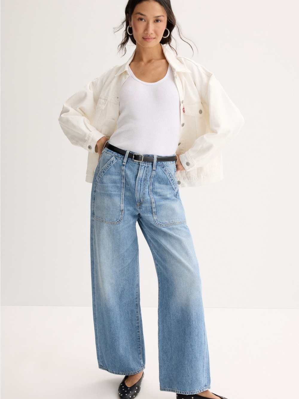 Citizens Of Humanity Light Blue Wide Leg Jeans